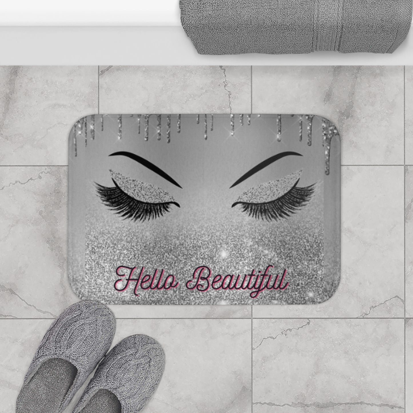 Hello Beautiful Bath Mat